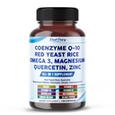 Coenzyme Q-10 Red Yeast Riz Quercetin Malate de magnésium, Glycinat, Citrate - Fabriqué aux États-Unis