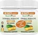 Kaubares Eisen 65 mg mit Vitamin C 180 mg - Tablet in Ananas Flavor 60 Count (2)