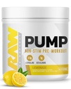 RAW Pump Stim Free Pre Workout (Lemonade) - Nicht-Stimulant Pre Workout Ergänzung Pulver Stickstoffmonoxid Booster - Pre Workout Ergänzungen Getränk für während des Trainings - 40 Portionen