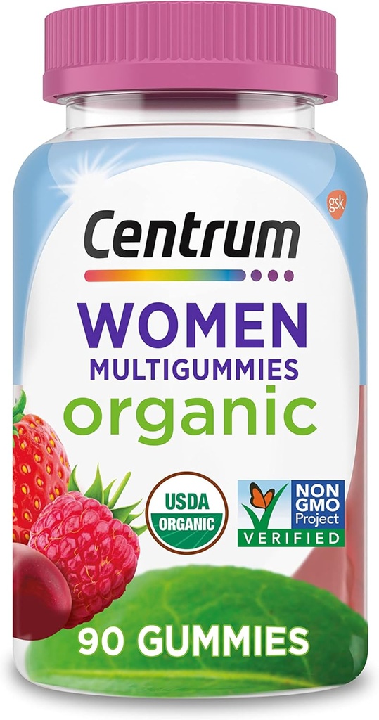 Multivitamines organiques pour femmes Centrum Multivitamines organiques pour femmes Multivitamines organiques pour femmes avec des nutriments essentiels pour le soutien immunitaire, le métabolisme, et la peau de cheveux et les ongles vitamines - 90 Ct