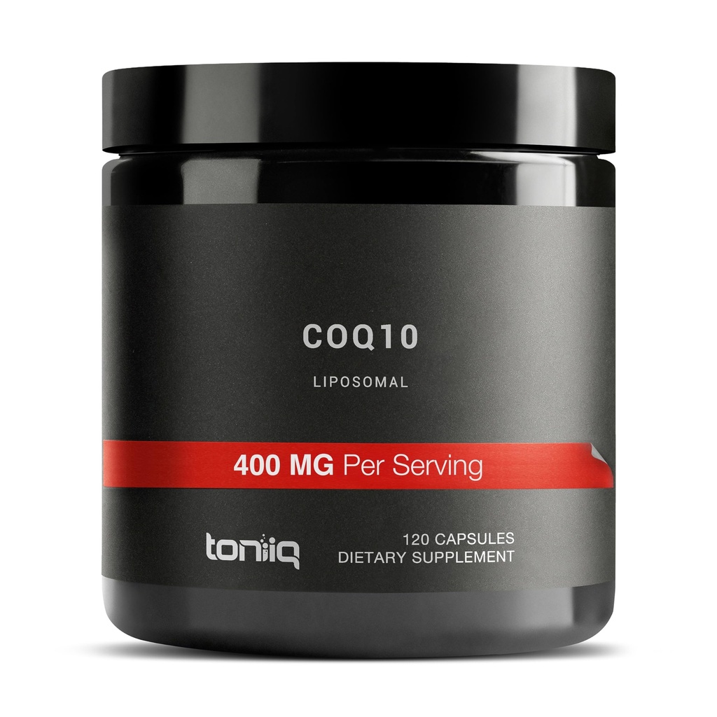 CoQ10 400mg liposomique - 98% Coenzyme pure Q10 - Formule de force supplémentaire avec absorption accrue – Test de tiers – 120 Capsules végétariennes
