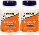 JETZT Lebensmittel L-Lysine 1000mg, 100 Tabletten (Pack von 2)