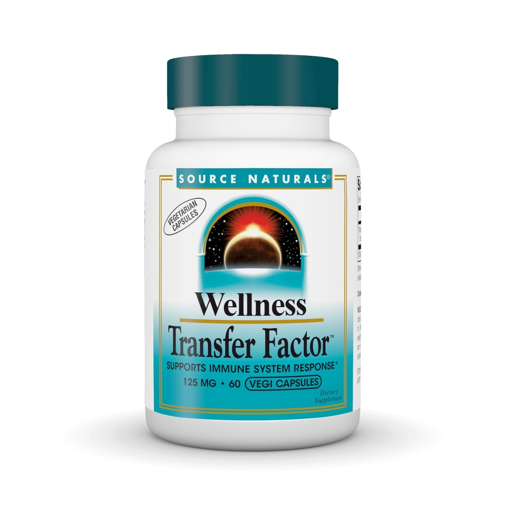 Source Naturals Facteur de transfert du mieux-être, soutient la réponse du système immunitaire* 125 mg - 60 capsules végétariennes