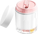Weekly Travel Pill Organizer, Tägliche Ergänzung Organizer mit 7 großen Komponenten, Pill Box Fall einfach zu bedienen, große Vitamin Dispenser, Multifunktions-Pille-Speicherhalter für Medikamente (Pink)