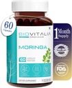 Biovitalia Moringa 1000mg | Autentico nella salute generale e nel benessere | Booster | Migliorare il metabolismo e la digestione | Buono per pelle e capelli - 60 Vegan Capsule