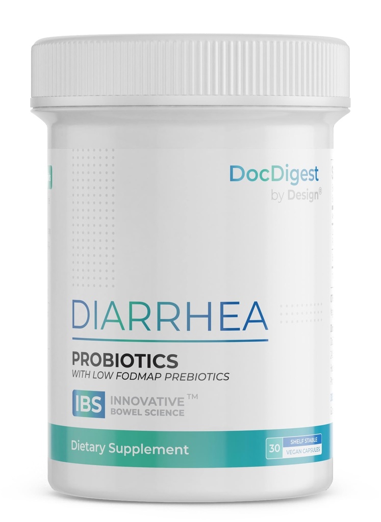 IBS Anti Diarrea Probiotico per Rilievo Diarrea e IBS-D - Pillole Antidiarree Clinicamente Studiate per Comfort a Lungo Termine - Medicazione Diarrea per Adulti - Integratore IBS Specializzato e Medicina