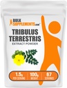 BulkSupplements.com Poudre d'extrait de Tribulus Terrestris - Suppléments de Tribulus Terrestris, Supplément à base de plantes - Sans gluten, 1,5g par portion, 100g (3.5 oz) (paquet de 1)