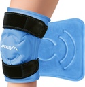 Pacchetto di ghiaccio APEXUP per il sollievo del dolore del ginocchio, grande avvoltoio riutilizzabile dopo la chirurgia, gel flessibile Cold Pack per lesioni, sollievo del dolore per la schiena, spalla, gomito, caviglia e gamba (blu, L, 1PK)