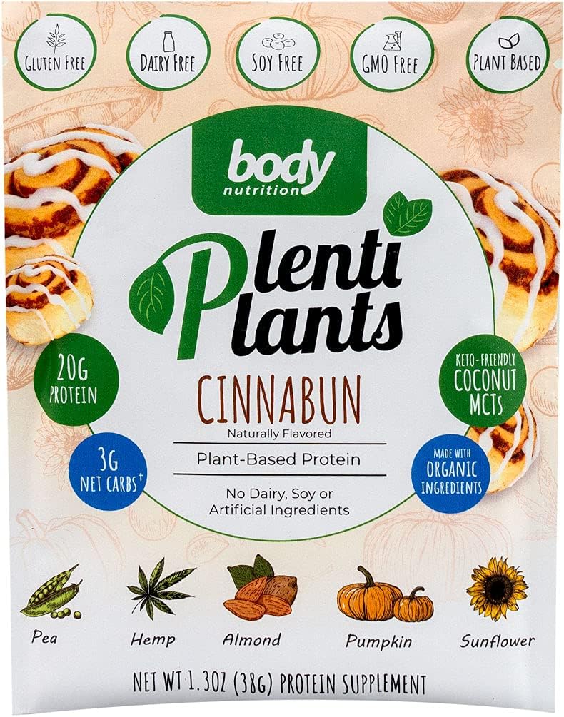 Body Nutrition PlentiPlants Pflanzenbasiertes Protein (CinnaBun, 38g)