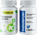 Citrato di potassio 1000mg & Magnesio supplemento complesso con 420mg Magnesio, supplemento Bundle per il cuore di supporto, muscolo, Nerve, salute di ossa