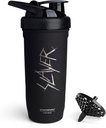 Smartshake Rockband rinforza la bottiglia di Shaker di proteine dell'acciaio inossidabile - Bottiglia di gomma non isolata | Bottiglie di Shaker in metallo - 900 ml | 30 oz - Lid a vite a prova di leak - BPA Free | Slayer, Scratchy Logo