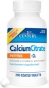 21ème siècle Citrate de calcium Petites + D3 Comprimés enduits - 200 Comprimés, boîte de 3