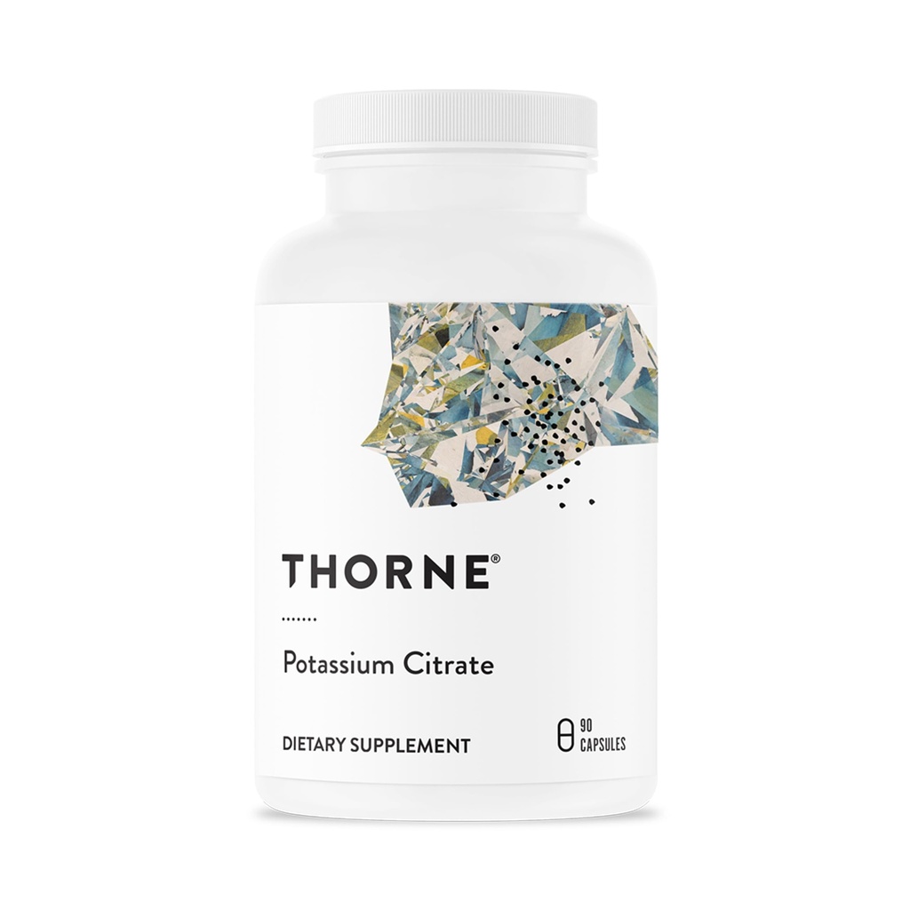 THORNE - Citrato di potassio - Integratore di potassio altamente assorbente per il supporto renale, cardiaco e scheletrico* - 90 capsule