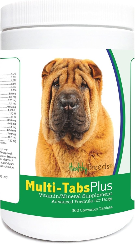 Breeds Santé Chinois Shar Pei Multi-Tabs Plus Comprimés à croquer 365 Compte