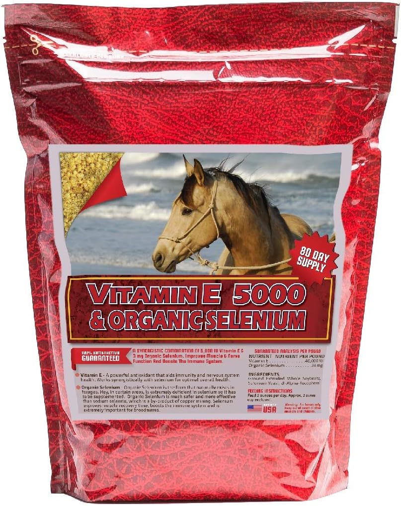 Vitamina E & Organic Selenium 10 lb, 5.000 UI di Vitamina E e 3 mg di Selenio Organico per Dose