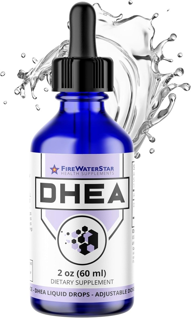 FWS DHEA Liquid Drops - Pure DHEA Supplemento per gli uomini e le donne - Dosaggio regolabile 5mg 10mg 25mg 50mg - Supporta l'equilibrio ormone, vitalità, motivazione, energia, invecchiamento sano