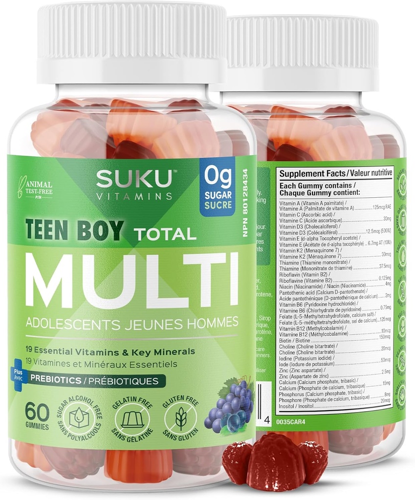 Suku Vitamine Teen Boy Total Multi, 60 CT