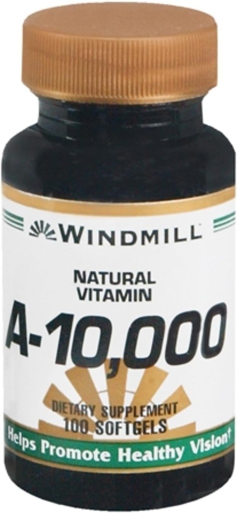 Vitamin A 10.000 IU Softgels 100 Weichgel (Pack von 2)