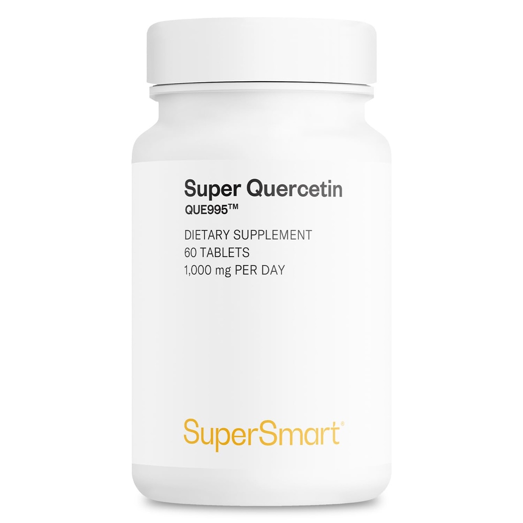 Supersmart - Super Quercetin 1000mg pro Tag (gemalt QU995) - Hohe Reinheit Quercetin Supplement - Natürliche Bioflavonoide | Non-GMO & Gluten Free - 60 Tabletten