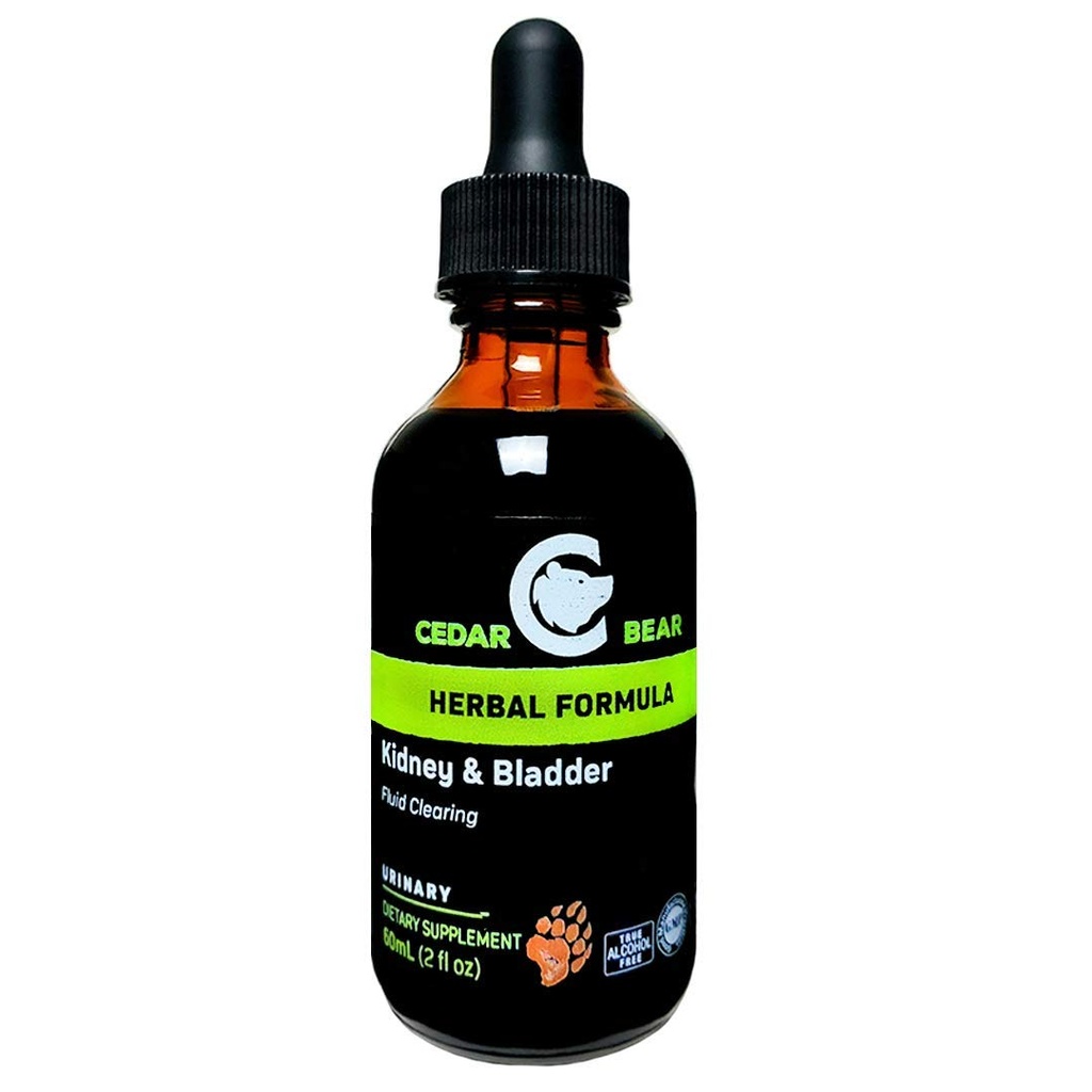 Cedar Bear Kidney & Bladder Mischen Sie eine flüssige Kräuterergänzung, die die richtige Fluiddynamik für das Blasen- und Urinsystem 2 Fl Oz beruhigt, senkt und unterstützt