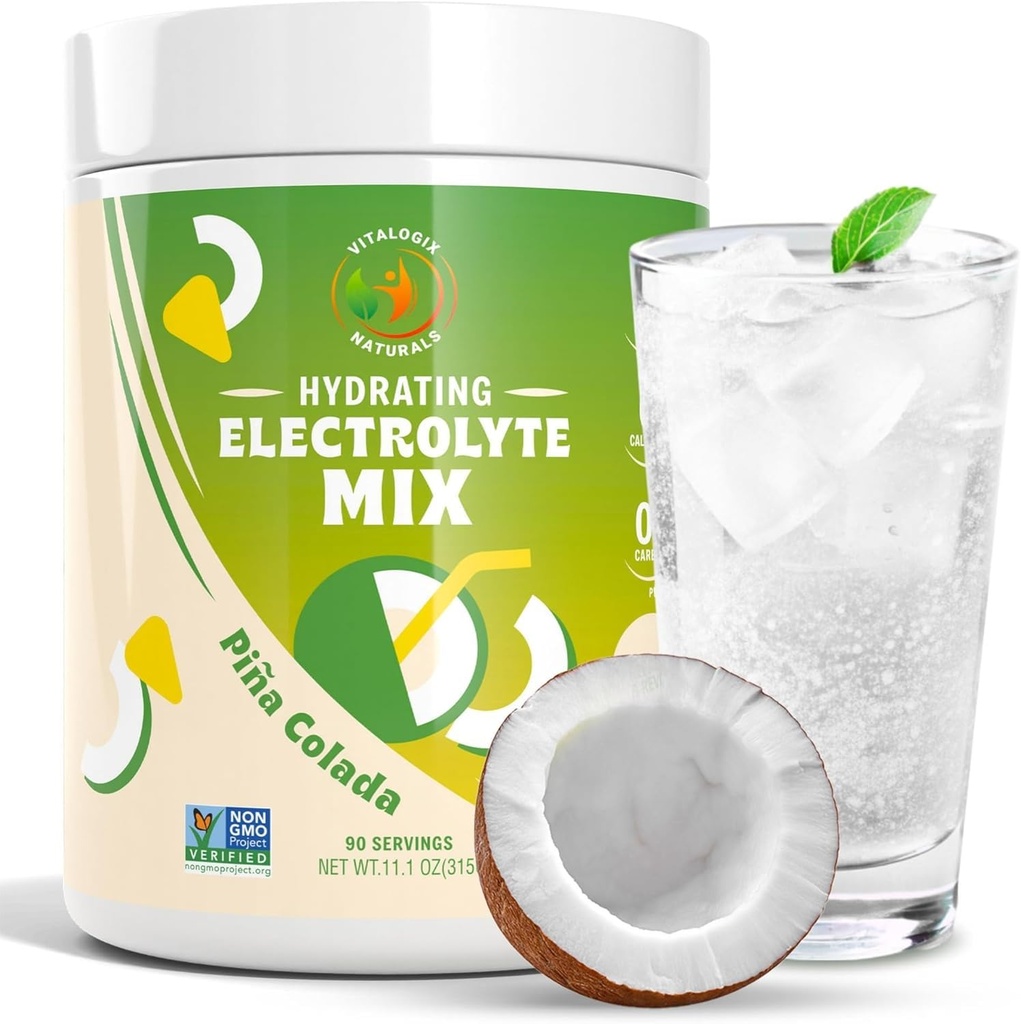 Elektrolyt-Pulver – Sugar-Free Hydration Mix mit Magnesium, Kalium, Calcium & Natrium | Zero Carb Elektrolyt-Getränk für Muskelrückgewinnung, Cramp Relief & Energie | 90 Servierungen