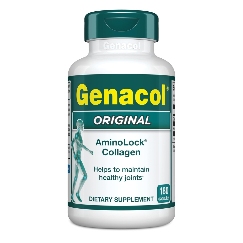 Collagen Peptides Joint Supplements für Männer und Frauen von Genacol | Exclusive hydrolysierte Collagen Pillen | Hilft, gesunde Gelenke zu halten | Colageno Hidrolizado | Genacol Original 180 Kapseln
