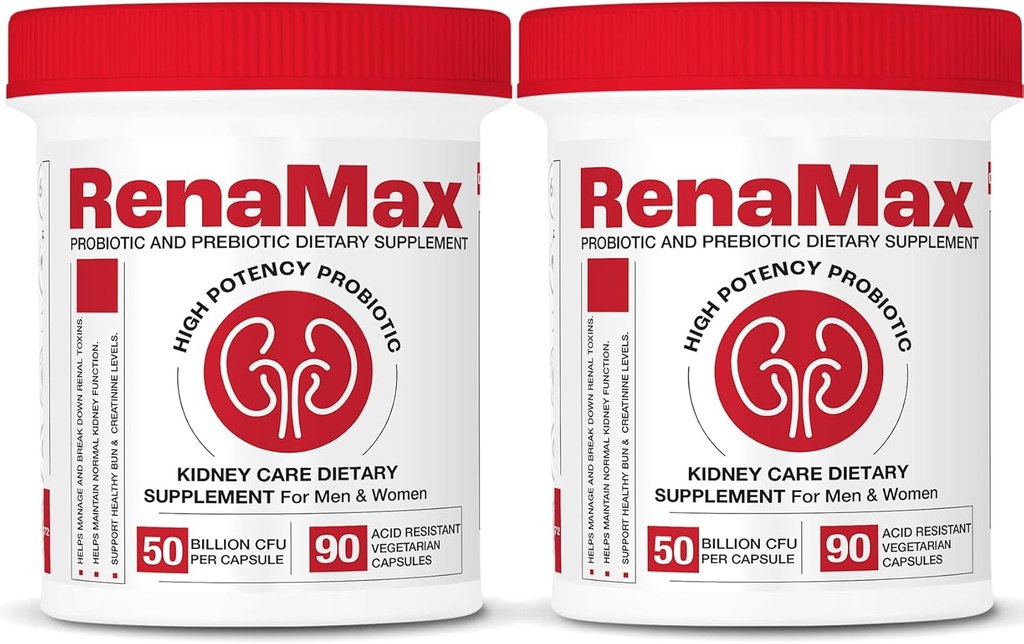 Capsule Restore e Supplemento per la cura dei reni - Probiotici e Prebiotici Supplemento per sostenere la funzione normale del rene - 50 miliardi di CFU per capsula - Made in U.S.A (180 Caps (2 Pack)