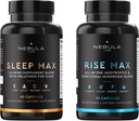 Bestseller Sleep MAX & Rise MAX Professional Bundle All-in-One Premium Nootropics & Functional Mushroom Blend & Calming Blend für Schlaf