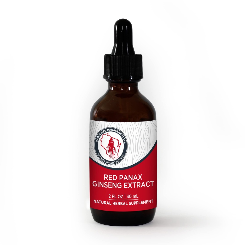 Dairyland Red Ginseng Extract 2 FL oz - Estratto di Ginseng rosso Panax per il supporto immunitario - Ginseng coreano autentico - Non OGM, Liquido Ginseng senza glutine - Ginseng Ginseng HerbSupplement per uso quotidiano