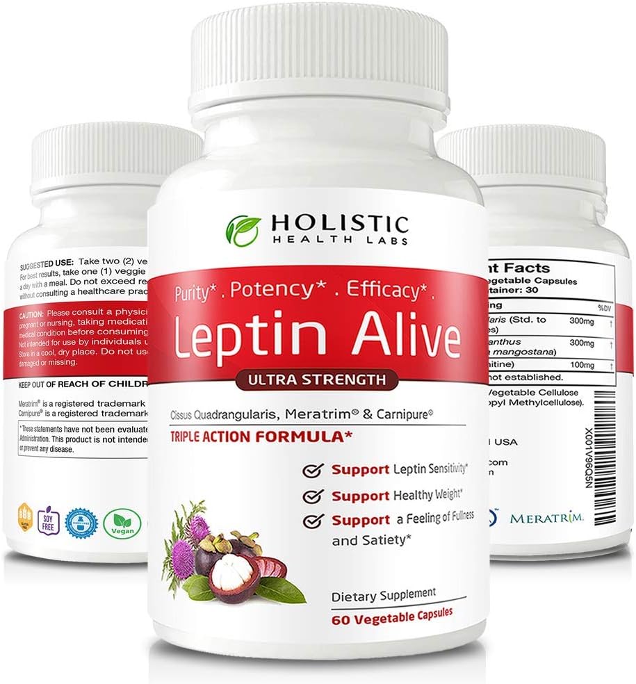 ganzheitliche Gesundheitslabors Maximum Leptin Gewichtsmanagement für Frauen, Extra Strength - MeraTrim, Carnipure und Cissus Quadrangularis Natural Metabolism Support and Cravings Management. 60 Veggie Kapseln