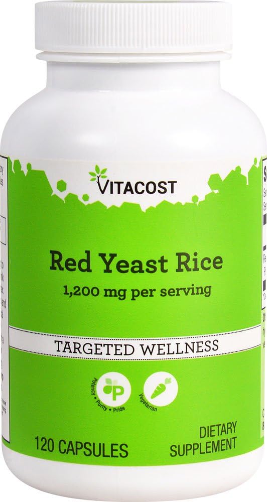 Vitacost Riz de levure rouge - 1200 mg - 120 Capsules végétariennes
