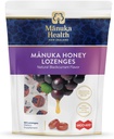 Manuka Health Manuka Honey Throat Lozenges - Blackcurrant Flavored Lozenges, 58-Count - Hustentropfen mit Raw Manuka Honey & Vitamin C für Immununterstützung