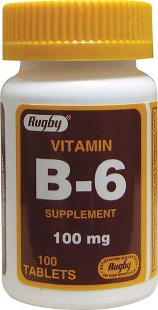 Comprimés de vitamine B-6, 100mg, 100ct (3emballage)