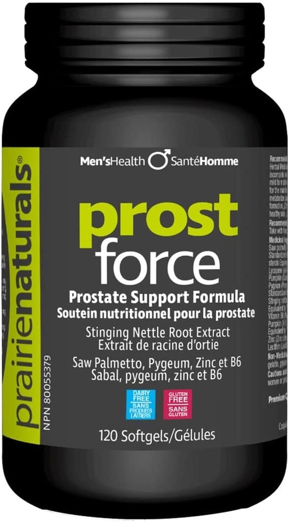 Prairie Naturals Prost Force Prostata Unterstützung für Männer Softgels, 120 Count