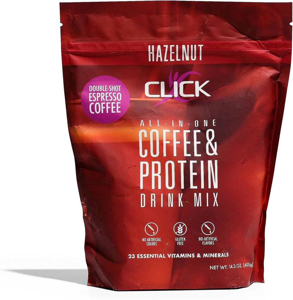 Klicken Sie auf Kaffee Protein Pulver | Double Shot Espresso | 16g Protein | 23 Essential Vitamine | Low Calorie Meal Ersetzung | 150mg Koffein | Glutenfrei | Keine künstlichen Aromen oder Farben | Hazelnut