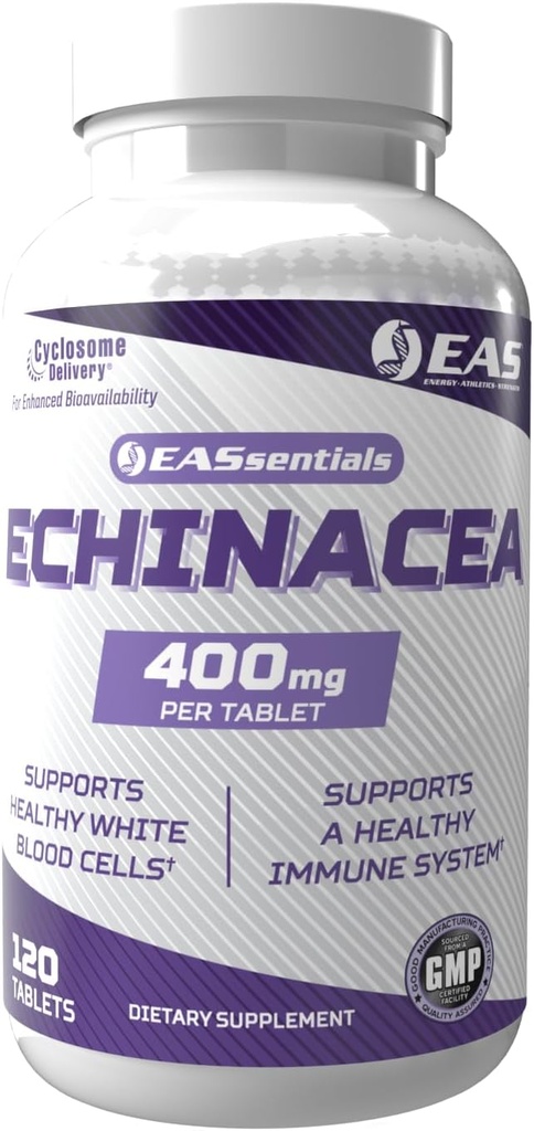 EAS Expérimental and Applied Sciences Echinacea 400mg.Tri Blend Formulation.Immune et support respiratoire.