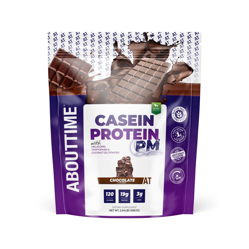 Über Time Casein Protein Chocolate, 19g Protein, Nacht Erholung Formel, keine künstlichen Süßungsmittel, keine Wachstumshormone