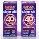 Nacht-Schlaf-Aid-Flüssigkeit, 50mg Diphenhydramin HCl, Twin Value Pack (80 Dosen), Grape Flavor, Fall Asleep Fast & Stay Asleep Longer
