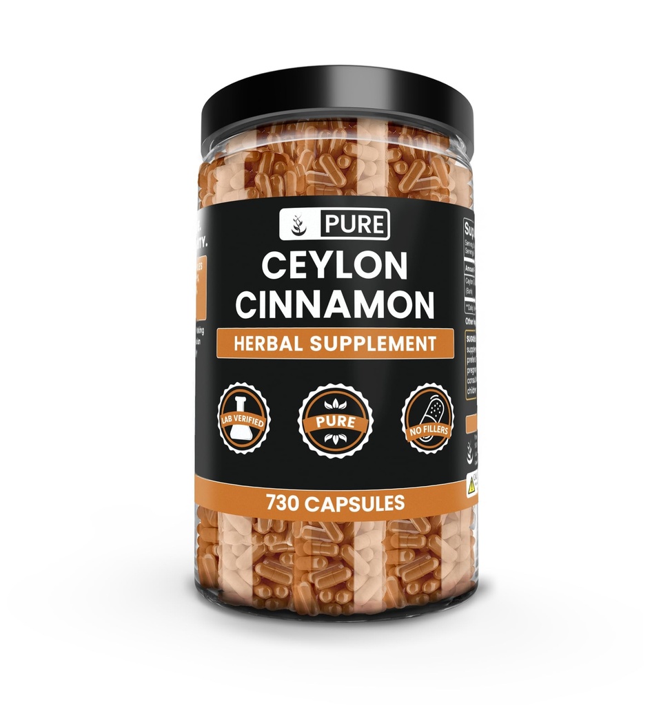 PURE ORIGINAL INGREDIENTS Ceylon Cinnamon (730 Kapseln) Kein Magnesium oder Reisfüller, Immer rein, Lab Verifiziert