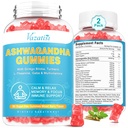 2 Pack Ashwagandha Gummies con Turmeric GABA Mood Energy e Supporto Immune, Misto di Berry Flavor 120 Ct