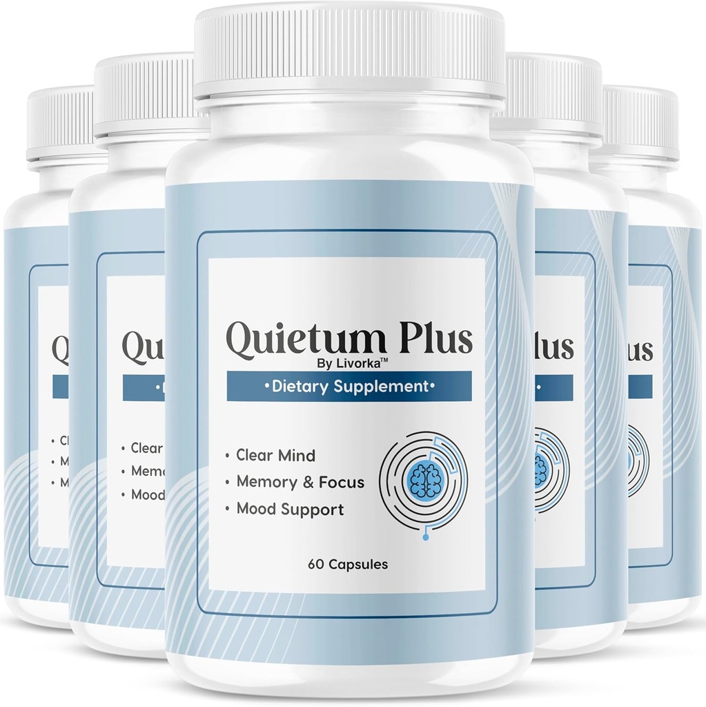 (5 Pack) Quietum Plus - Official Quietum Plus Advanced Supplement Formula, Original Quietum Plus Bewertungen, All Natural QuietumPlus Advanced Formula for Healthy Ear, 300 Kapseln für 5 Monate