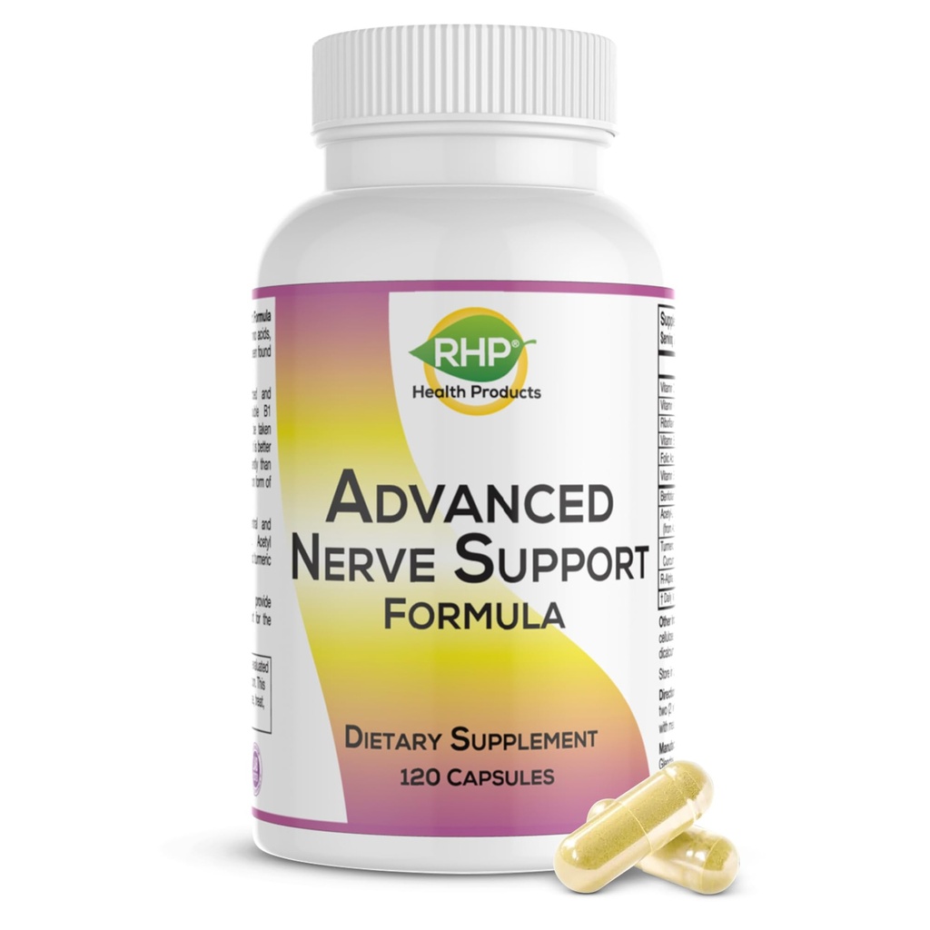 Advanced Nerve Support Formula. Peripherale Neuropathie-Ergänzung mit Alpha-Liposäure für gesunde Nerve-Reparatur & Funktion. Maximale Festigkeit Formel, 120 Kapseln