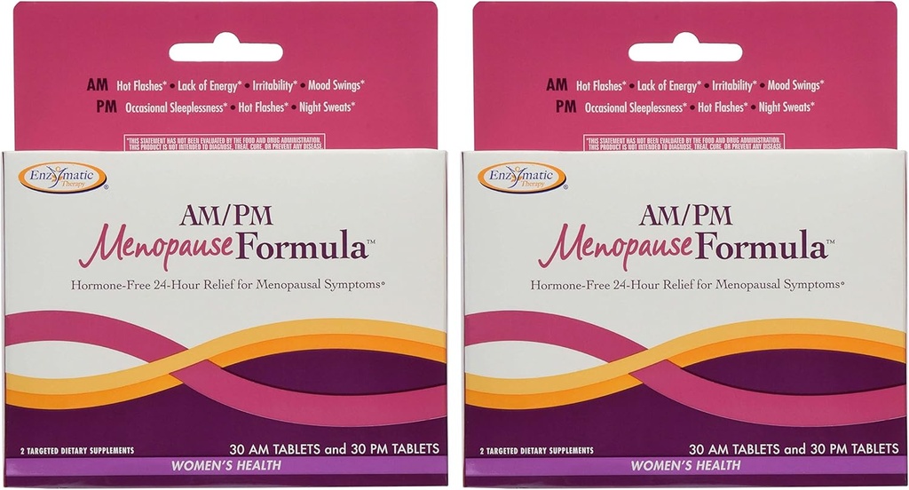 Nature's Way AM/PM Menopause Hormonfreie Formel Tag Energie & Restful Sleep, 60 Count, Paket von 2 (Packaging Mai Vary)