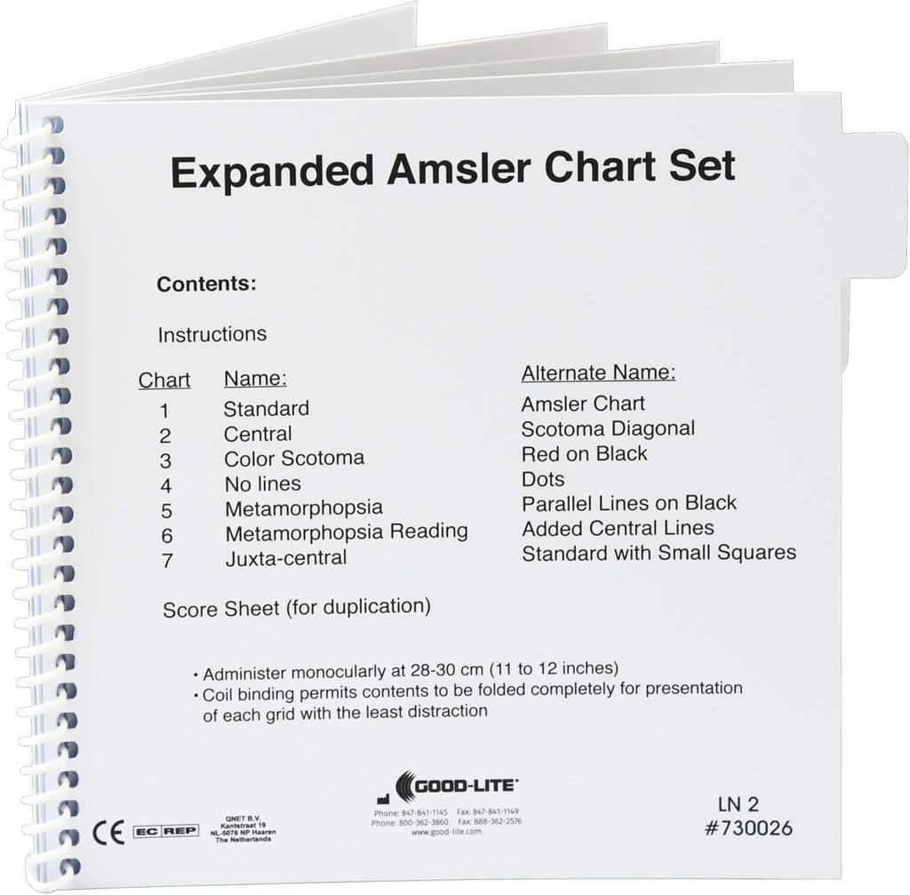 Ensemble de diagrammes de grille Amsler, élargi