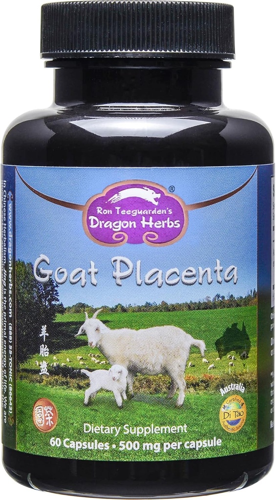 Dragon Herbs - Ziegen Placenta Kapseln - 500 mg - 60 Kapseln