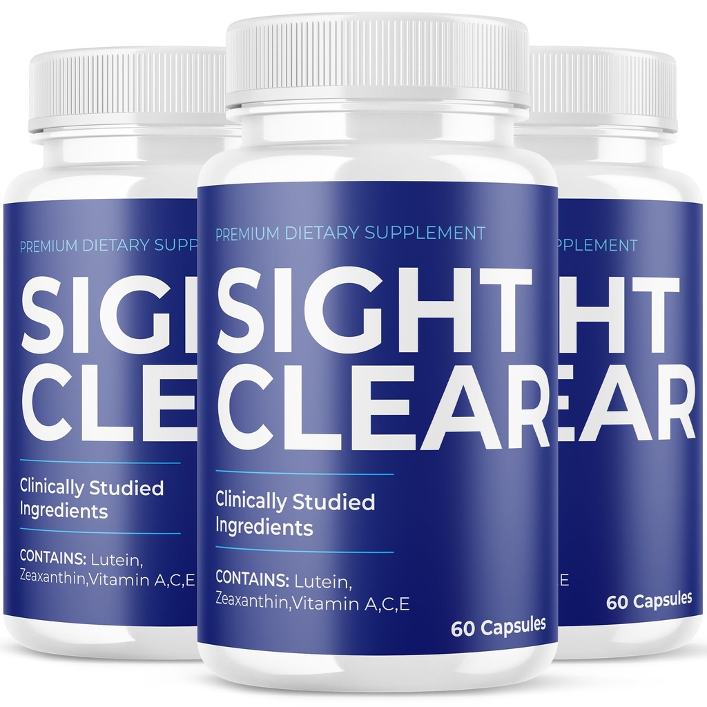 (3 Pack) Sight Clear Eye Supplement - Formula Ufficiale - Sight Clear 20/20 Vision Vitamins - Sight Clear Vision Support Supplemento Advanced Strength, Sight Clear Eye Pills Wellness (180 Capsules)