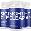 (3 Pack) Sight Clear Eye Supplement - Formula Ufficiale - Sight Clear 20/20 Vision Vitamins - Sight Clear Vision Support Supplemento Advanced Strength, Sight Clear Eye Pills Wellness (180 Capsules)