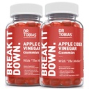 Dr. Tobias Aceto di sidro di mele Gummies con la madre, 500mg ACV per porzione, Plus Folate, B6, B12 & Iodine, Supporta la salute digestiva, Gut Cleanse & Detox, Vegan, 120 Gummies