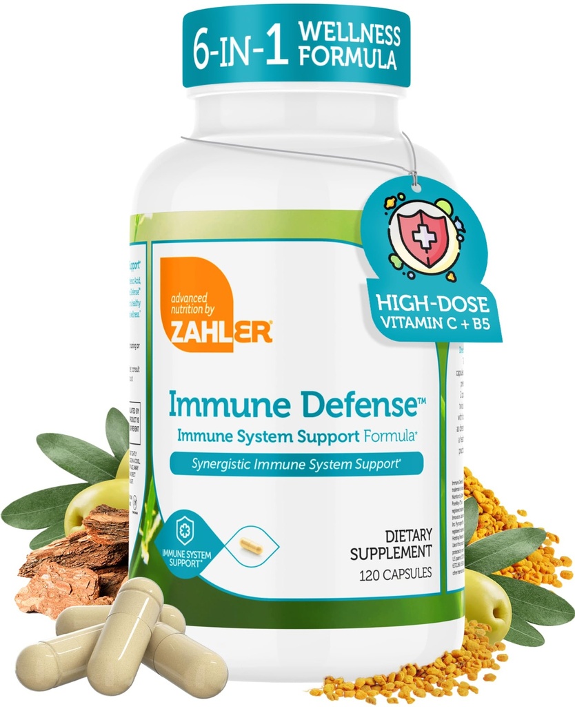 Zahler Immune Defense, Supporto del sistema immunitario, Kosher certificato, 120 capsule