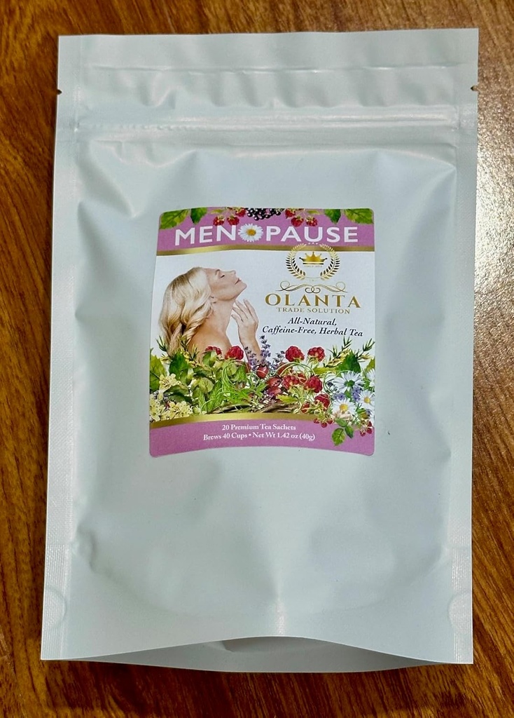 MENOPAUSE TEA - natürliche Unterstützung Menopause Vitamine für Frauen, Menopause Unterstützung Nahrungsergänzungsmittel, Unterstützung, wenn heiße Blitze Menopause natürlich mit Ashwagandha - 20 Premium Tee Sachets